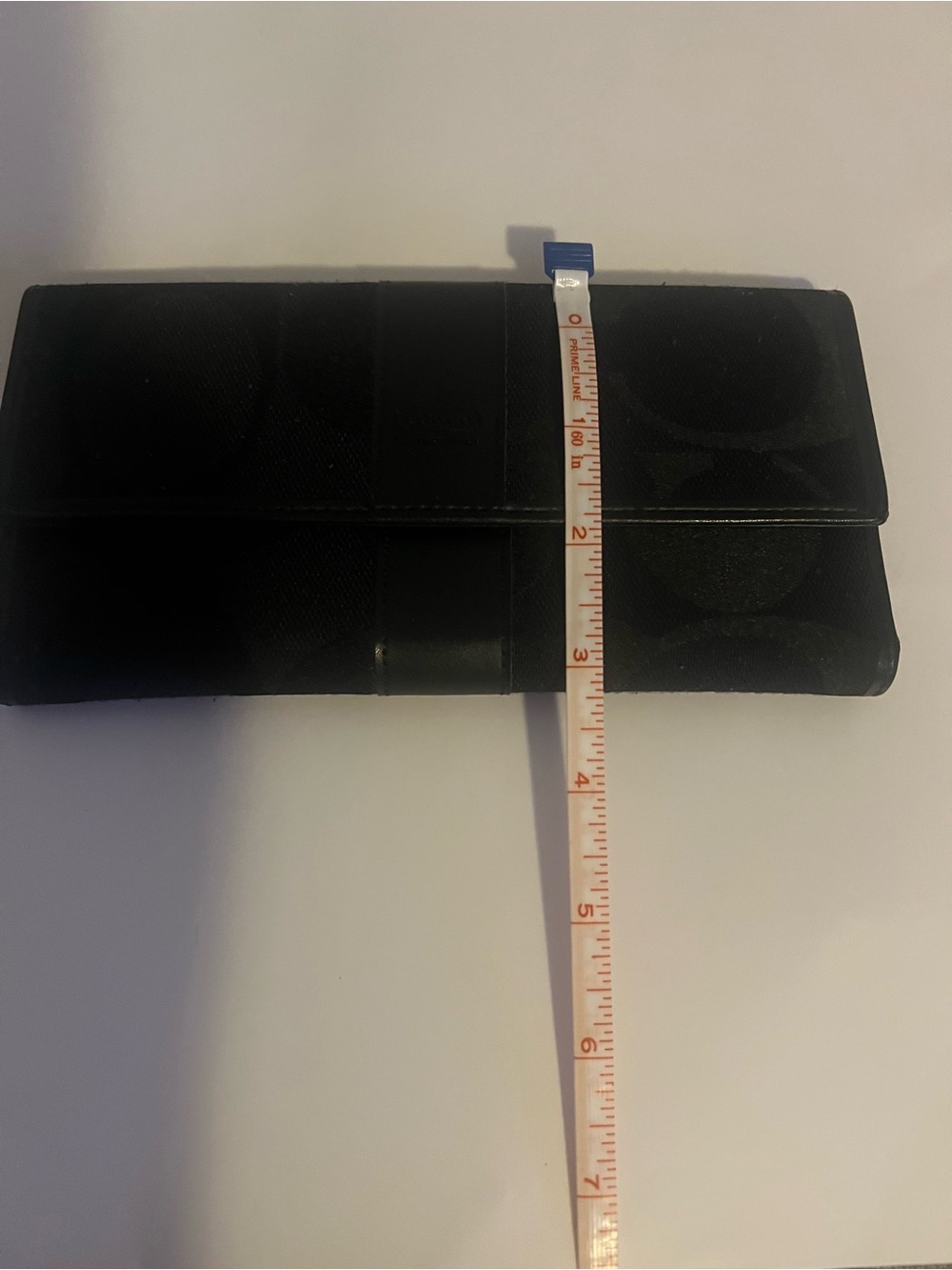 Coach Black Signature Foldover Phone Wallet Case